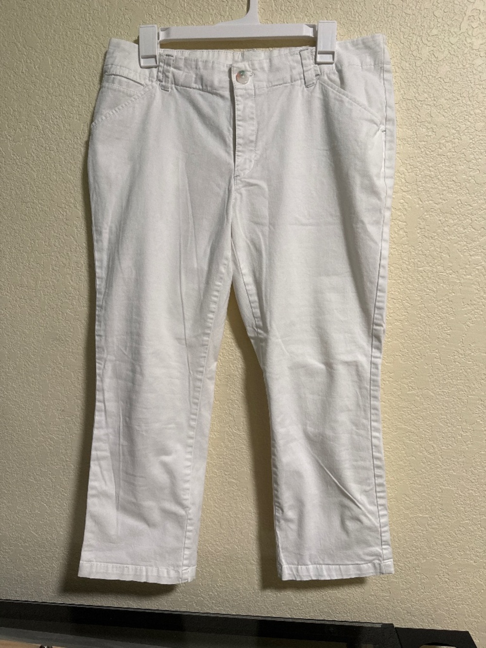 Lilly Pulitzer White Kelly Crop Ankle Pants Cotton Twill Stretch
